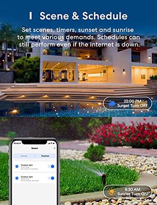 TREATLIFE Outdoor Smart Plug with 2 Individual Control Outlets, IP64  Weather Resistance, Smart Home Outlet Timer Compatible with Alexa, Google  Home and SmartThings, 2.4GHz WiFi Only, No Hub Required 