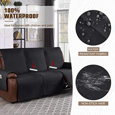 Waterproof Recliner Sofa Cover, Non-Slip Reclining Couch Covers For 1, 2 &  3 Seater, Recliner Couch Cover Furniture Protector With Elastic Straps For  Pets, Kids