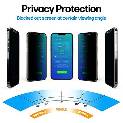 Fotbor Privacy Screen Protector & Camera Lens Protector for iPhone 15 Pro  Max - Anti Spy Tempered Glass Kit with Easy Installation for 6.7 Inch Screen