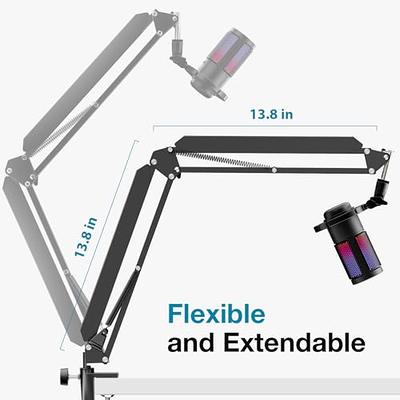  SUNMON Fifine K688 Boom Arm, Mic Stand Boom Arm Compatible with Fifine  K688, Fifine Mic Boom Arm with 3/8 to 5/8 Screw Adapter Clip, Fifine K688  Microphone Stand with Cable Sleeve 