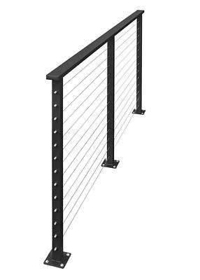 VEVOR Stainless Steel Stair Rails 36 in. x 0.98 in. x 1.97 in. Indoor Rail  w/ Mounting Bracket Cable Railing Post for Balcony LGZYY91.42.551C3JV0 -  The Home Depot