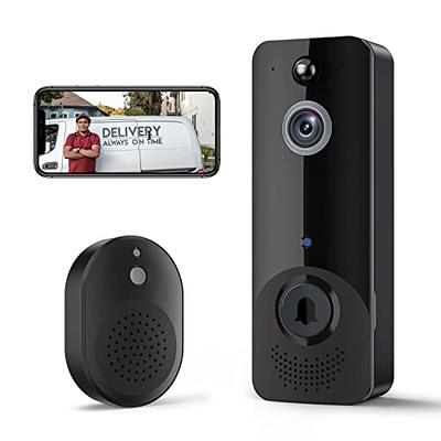 Hiseeu 【Cloud Storage】 1080P HD Video Doorbell Wireless WiFi Camera  Doorbell with 2-Way Audio,Smart Security Camera Door Bell with Chime,Smart  PIR