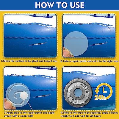 Pool Above Heavy Duty Vinyl Patches | Repair Kit for Inflatables Boat Raft Kayak Air Beds