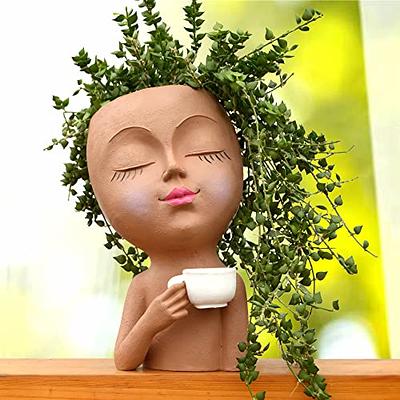 Face Planter Pots Head Planters for Indoor Plants, Face Flower Pot Home  Decor