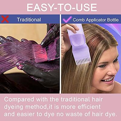 2Pcs Root Comb Applicator Bottle,6 Ounce Hair Oil Applicator for Hair  Dyeing Nursing(Pink and Purple) - Yahoo Shopping