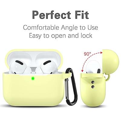 R-fun AirPods Pro Case Cover with Keychain, Full Protective Silicone Skin  Accessories for Women Men Girl with Apple 2019 Latest AirPods Pro  Case,Front