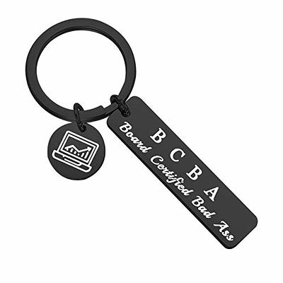 TIIMG Funny Behavior Analyst Gift BCBA Gift ABA Gift Board Certified Bad  Ass Keychain Behavior Therapy Gift (bcba black) - Yahoo Shopping