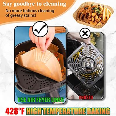 50pcs Rectangle Air Fryer Liners, Parchment Paper Sheets, Non