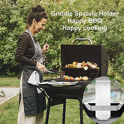 Stainless Steel Griddle Spatula Holder Grill Barbecue Tool Rack