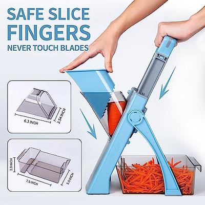 SupMaKin Safe Mandoline Slicer, Manual Adjustable Potato Slicer