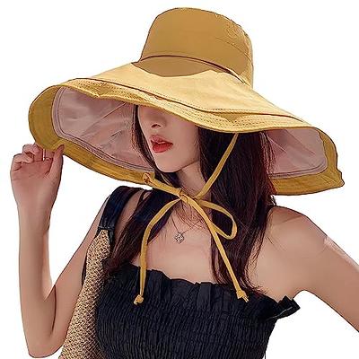 KEYDUACU 7 Women's Wide Brim Sun Hat, Large Foldable UV Protective Sun  Hat, can be Worn on Both Sides, Suitable for Beach, Gardening, Travelling,  Hiking（Yellow/White） - Yahoo Shopping
