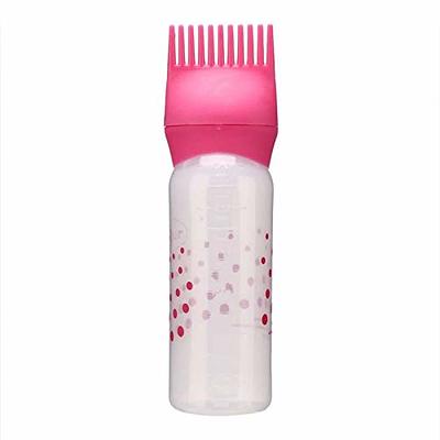 2pcs Root Comb Applicator Bottle Hair Dye Applicator Brush,Hair Oil  Applicator Bottle for Hair Dye Bottle Applicator Brush with Graduated  Scale,Oil Comb Hair Tool Applicator Brush Bottle (6 OZ,Purple) 