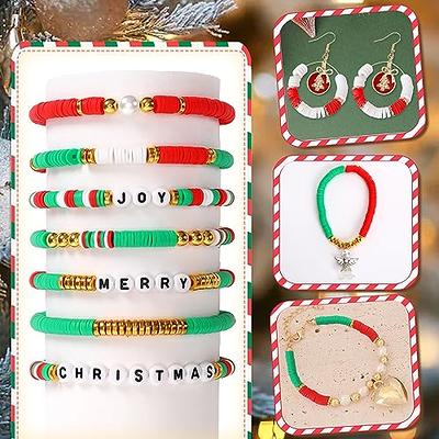 Augshy 4200pcs Christmas Clay Beads Vinyl Heishi Flat Round Polymer Spacer  Beads for Jewelry Making Necklace Bracelet Earring Accessories(White, Red,  Green) - Yahoo Shopping