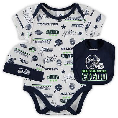 Newborn & Infant Heather Gray/Navy/White New York Yankees Minor League Player Three-Pack Bodysuit Set