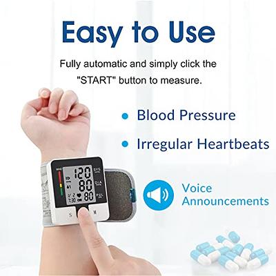 Greetmed Wrist Blood Pressure Monitor, Talking Digital Automatic