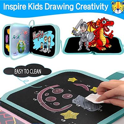 14 Pages Erasable Doodle Book For Kids - Toddler Activity Toy