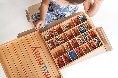 Montessori Letters Movable Wood Alphabet with Box and Large Mat Small  Wooden