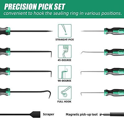 4Pc Long Pick And Hook Tool Set O Ring Seal Hose Removal Puller Set