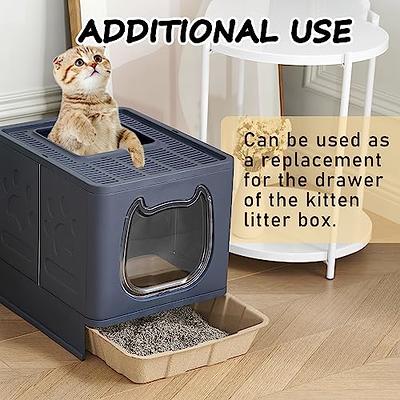Mifoci 30 Pcs Small Litter Box for Kittens 9.65 x 7.28 x 0.98 Inches Kitten  Litter