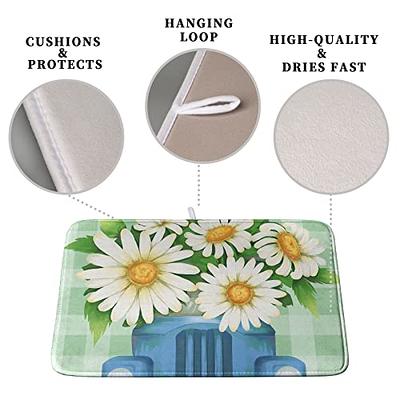 Microfiber Dish Drying Mat, Reversible Fast-Drying Dish Draining