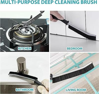 Crevice Cleaning Brush 2 Pcs, Hard Bristle Crevice Cleaning Brush for  Household Use, Multifunctional Corner Gap Cleaning Brush with Long Handle  for