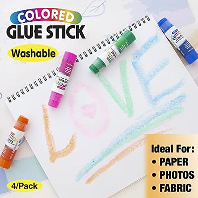 BAZIC Washable Colored Glue Stick 8g/0.28 Oz, All Purpose Acid