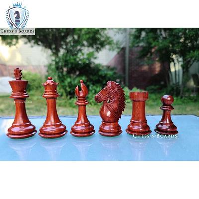 The Old English Elite Staunton Chess Pieces in Ebony 4 Inches