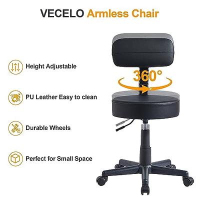 VECELO Home Office Desk Chair with Backrest for Garage Shop Workbench