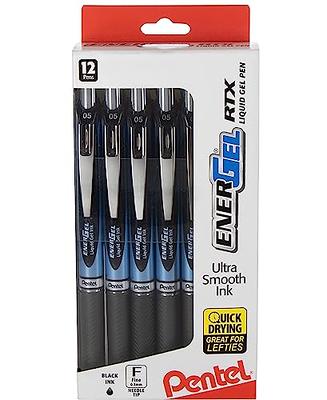 Pentel EnerGel RTX Retractable Liquid Gel Pen, (0.5mm) Needle Tip, Fine  Line, Black Ink, 12 Pack Window Box - Yahoo Shopping