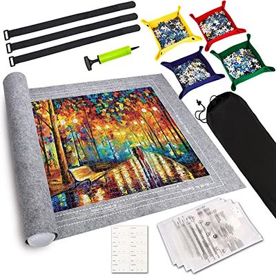 Lavievert lavievert giant felt mat for puzzle storage puzzle saver, jigsaw  puzzle roll mat for up to 3000-piece puzzles