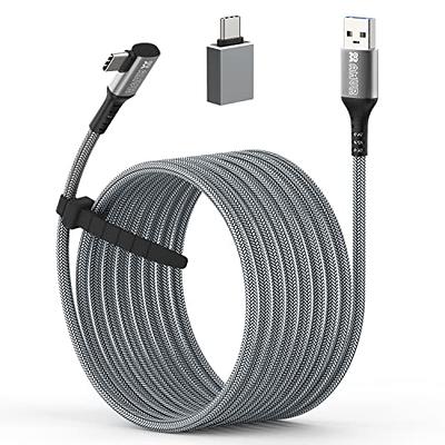 16FT Link Cable For Oculus Quest 2 Type-C 3.2 Right Angle To USB C Charging  Cord