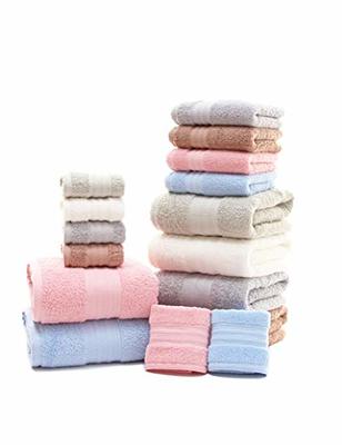 Leisofter Ultra Thick, Soft & Absorbent Cotton Hand Towels for  Bathroom(Pink, 2-Pack, 14 x 29) - Multipurpose Towels for Bath, Gym and  Spa with