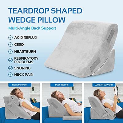 Flexicomfort Memory Foam Wedge Pillow for Sleeping with Adjustable Head  Support Cushion - Post Surgery Pillow - Folding Incline Cushion System for  Legs - Washable Cover