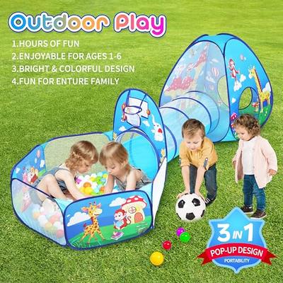 3 in 1 Kids Play Tent for Toddler with Baby Ball Pit and Play