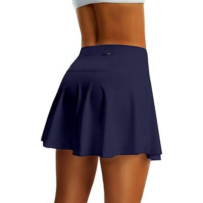 OVRUNS Women's Tennis Dress Built-in Bra & Shorts Athletic Dress