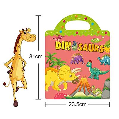 Sticker Books for Kids 2-4, Reusable Sticker Book Farm, Dinosaur and  Vehicles Theme Activity Books Stickers for Boys Preschool Education  Learning Toys