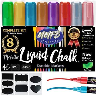 ONUPGO White Liquid Chalk Markers Pens 2 Pack, Chalk Markers for