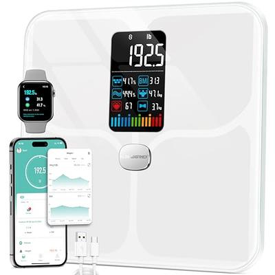 Body Fat Scale, ABLEGRID Digital Smart Bathroom Scale for Body Weight,  Large LCD Display Screen, 16 Body Composition Metrics BMI, Water Weigh,  Heart Rate, Baby Mode, 400lb, Rechargeable (White) - Yahoo Shopping