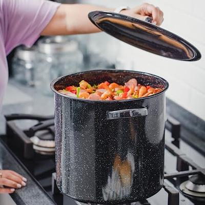 Granitestone 2-in-1 Heavy Duty Cast Iron Dutch Oven - Black