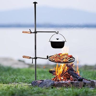 Swivel Camping Grill Grate Portable Campfire Cooking Outdoor Fire