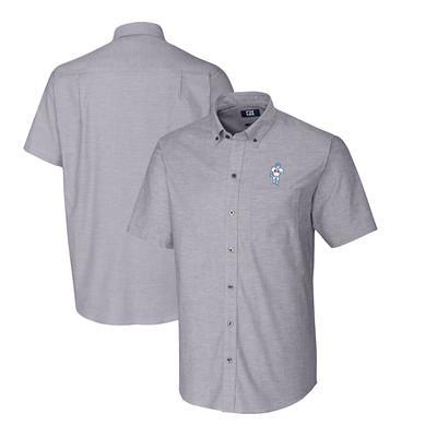 Houston Astros Cutter & Buck Short Sleeve Stretch Oxford Button-Down Shirt  - Charcoal