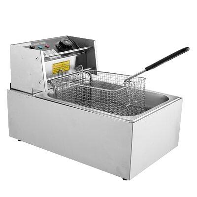 6 Liter Commercial Deep Fryer - Stainless Steel Electric 