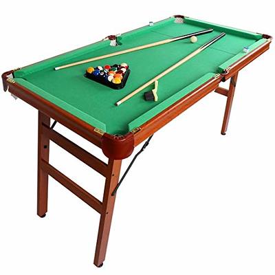 Soozier 55'' Portable Folding Billiards Table Game Pool Table For Kids  Adults With Cues, Ball, Rack, Brush, Chalk : Target