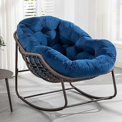 Antetek Outdoor Patio Rocking Chair, Comfy Wicker Egg Chair with Padded  Cushion, Oversized Rocker for Indoor & Outside, Modern Lounge Chair for  Front Porch, Balcony, Garden, Lawn, Living Room, Olive - Yahoo