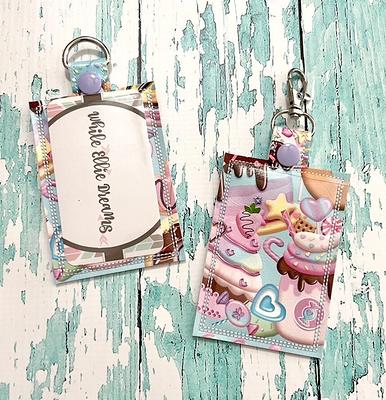 Retractable ID Badge Holder with Lanyard, Work ID Card Holders for Badges  for Women, Vertical Pink Cute Badge Holder, (Colorful Marble) - Yahoo  Shopping