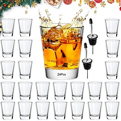 6 Pack Shot Glasses, 2 Oz Espresso Shot Glass Measuring Cups Set with Heavy  Base