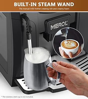 MEROL Automatic Espresso Coffee Machine, 19 Bar Barista Pump Coffee Maker  with Grinder and Manual Milk Frother Steam Wand for Cappuccino Latte  Macchiato, Black, Christmas Gift - Yahoo Shopping