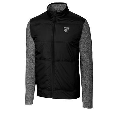 Men's Las Vegas Raiders Antigua Black Metallic Logo Links Full-Zip