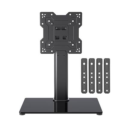 Perlegear Universal Swivel TV Stand for 32–70 inch TVs, Height Adjustable  Table Top TV Stand Mount with Tilt, Tempered Glass Base, Holds up to 88  lbs