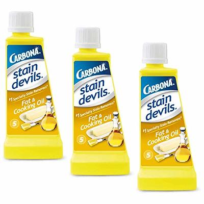 Carbona Stain Devils® #5 - Fat & Cooking Oil, Professional Strength  Laundry Stain Remover, Multi-Fabric Cleaner, Safe Formula